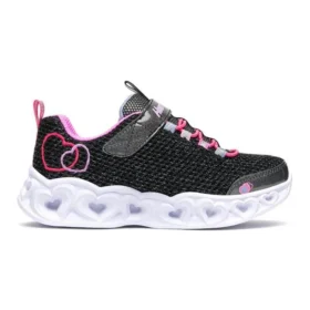 Heart Lights Low-Top K Negro/Rosa