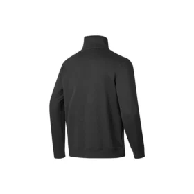 Jersey básico de punto con media cremallera «Negro Blanco»