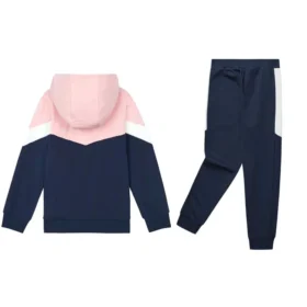 Jersey con capucha SKX con puños elásticos de punto «Azul marino, rosa y blanco»