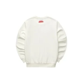 Jersey de cuello redondo con estampado «Blanco, negro y rojo»