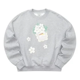 Jersey de cuello redondo con estampado Skechers x XIAOLI «Gris-Blanco»