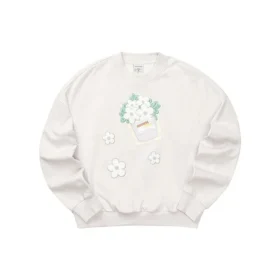 Jersey de cuello redondo con estampado Skechers x XIAOLI «Gris-Blanco»