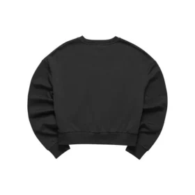 Jersey de cuello redondo con gráfico de sonrisa «Negro Gris Morado»