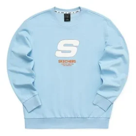 Jersey de cuello redondo con letras deportivas «Blue White»