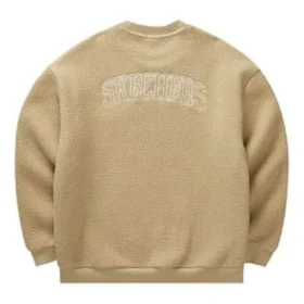 Jersey de cuello redondo con letras estampadas «Beige»