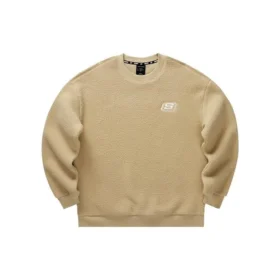 Jersey de cuello redondo con letras estampadas «Beige»