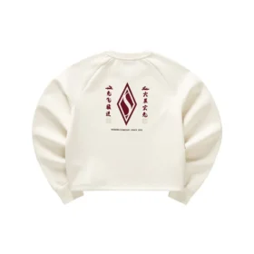 Jersey de cuello redondo con logo estampado «Blanco Rojo»
