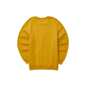 Jersey de cuello redondo informal con estampado «Amarillo-Blanco»