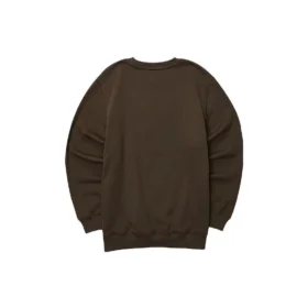 Jersey de cuello redondo informal con estampado «Brown Grey»
