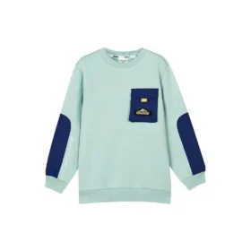 Jersey de manga larga con estampado «Teal Blue»