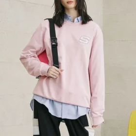 Jersey informal de cuello redondo «Pink»
