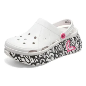 Max Cushioning Foamies «Blanco, negro y rosa»