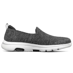 Mocasines Go Walk 5 Gris/Blanco