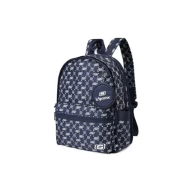 Mochila informal con letras estampadas «Navy White»