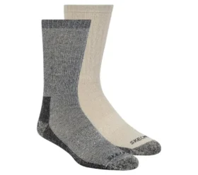 Pack de 2 pares de calcetines de lana de caña media para hombre