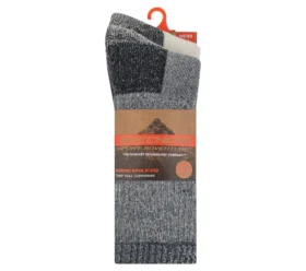Pack de 2 pares de calcetines de lana de caña media para hombre