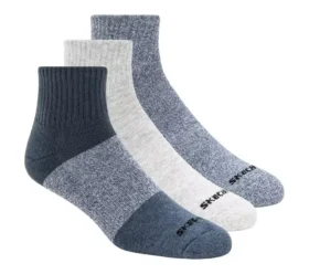 Pack de 3 pares de calcetines cortos con bloques de color para hombre