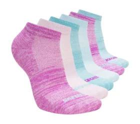 Pack de 6 pares de calcetines bajos con rayas de colores para niña