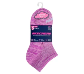 Pack de 6 pares de calcetines bajos con rayas de colores para niña