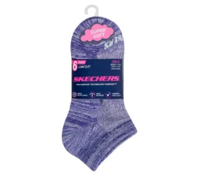 Pack de 6 pares de calcetines bajos con rayas de colores para niña