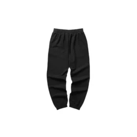 Pantalón casual ajustado con letras estampadas «Negro»