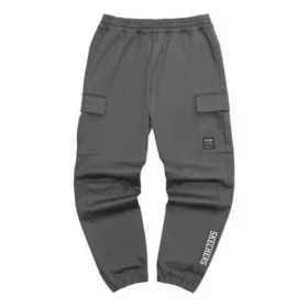 Pantalón recto de trabajo con logotipo estampado «Gris, negro y verde»