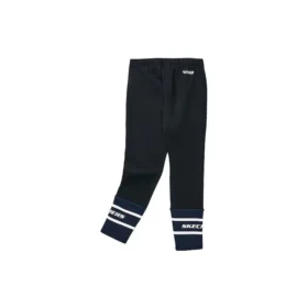 Pantalones ajustados de felpa con cordón «Negro Blanco»