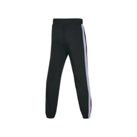 Pantalones casuales ajustados con cintura elástica y rayas laterales «Negro»