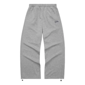 Pantalones casuales rectos con logo «Gris»