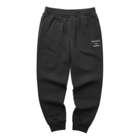 Pantalones deportivos ajustados y cálidos con forro polar y letras «Negro Gris»