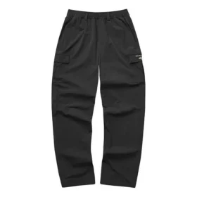 Pantalones deportivos elásticos de cintura alta con letras estampadas «Negro verde oliva»