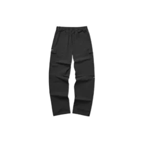 Pantalones deportivos elásticos de cintura alta con letras estampadas «Negro verde oliva»
