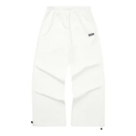 Pantalones informales rectos con letras del logotipo «Blanco»