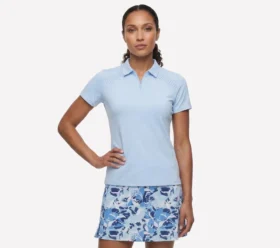 Polo de manga corta con cremallera frontal Birdie de GO GOLF