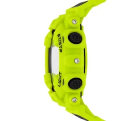 Reloj digital verde neón