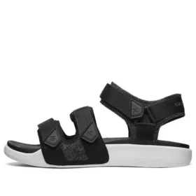 Sandalias deportivas de velcro para exterior, negro y blanco