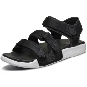 Sandalias deportivas de velcro para exterior, negro y blanco