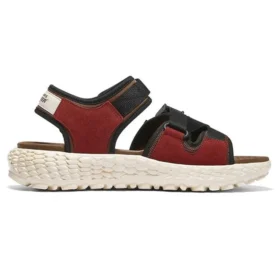 Sandalias deportivas marrones de talón bajo y puntera abierta con velcro Monster para actividades al aire libre
