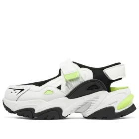 Sandalias DLites «Blanco, negro y verde neón»