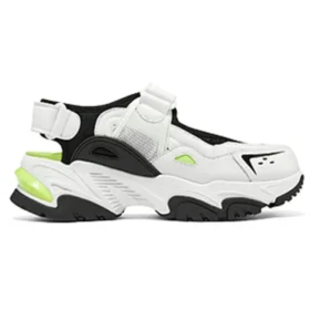 Sandalias DLites «Blanco, negro y verde neón»