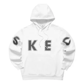 Sudadera con capucha y estampado casual «Blanco Negro»
