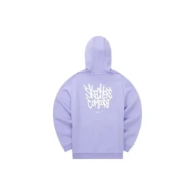 Sudadera con capucha y estampado «Purple White»