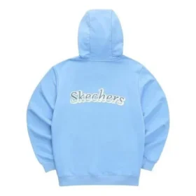 Sudadera con capucha y logo estampado «Azul Rosa Negro Blanco»