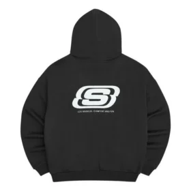 Sudadera con capucha y logo estampado «Negro Blanco»