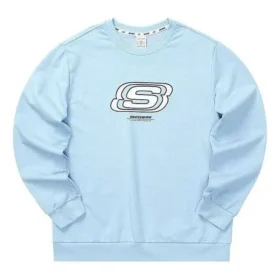 Sudadera de cuello redondo con letras de la serie Casual «Azul Blanco»