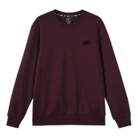 Sudadera de punto holgada de color liso «Burdeos y negro»
