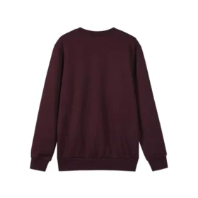 Sudadera de punto holgada de color liso «Burdeos y negro»