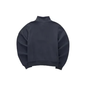 Sudadera deportiva informal de punto suelto con cuello redondo «Negro»