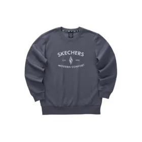 Sudadera informal con letras impresas de la serie Diamond «Gris-Blanco»