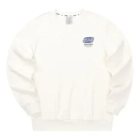 Sudadera informal de punto con cuello redondo y estampado de letras «Blanco»